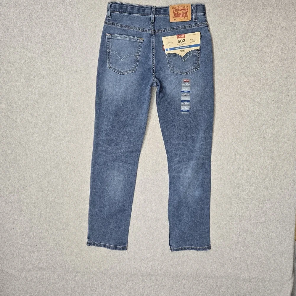 Levi's 502 Boys Jeans 26X27 Blue Denim Regular Taper 28